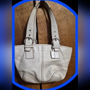 Coach Bone White Vintage Soho Satchel/Tote Bag